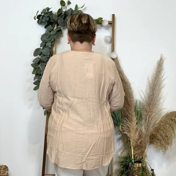 Z774- Blouse unie Christy (T44-T52) - beige - 52