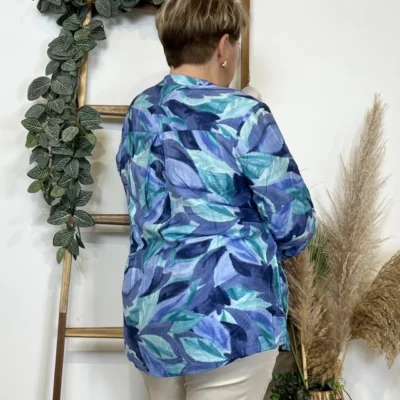 Z766- Blouse Christy « Oursin » (T44-T52) - bleu-royal - 52