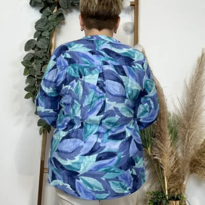 Z766- Blouse Christy « Oursin » (T44-T52) - bleu-royal - 52