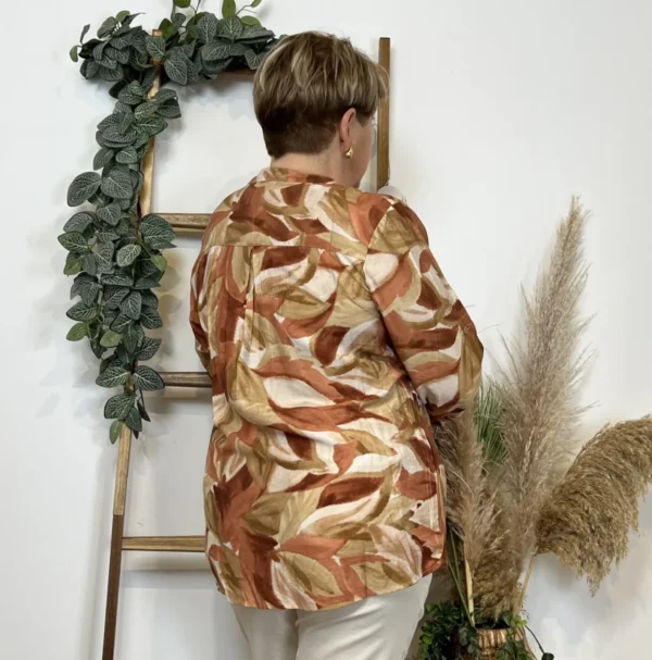 Z766- Blouse Christy « Oursin » (T44-T52) - camel - 52