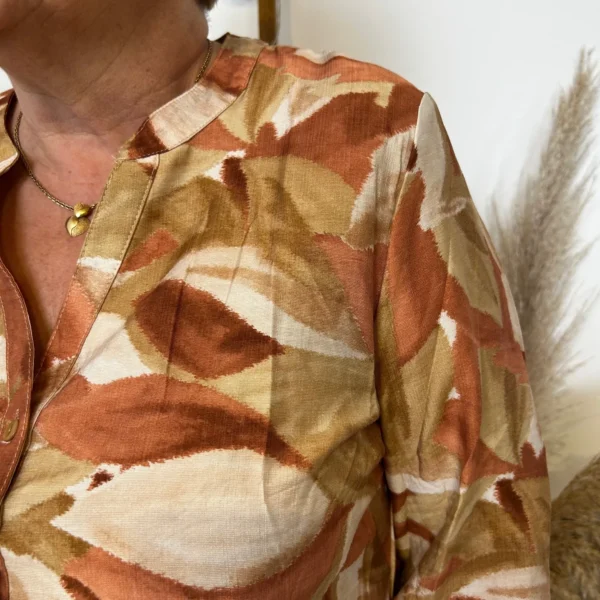 Z766- Blouse Christy « Oursin » (T44-T52) - camel - 52