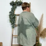 Chemise femme étoile en crochet « Jolies Formes » - kaki - taille-unique-grande-taille