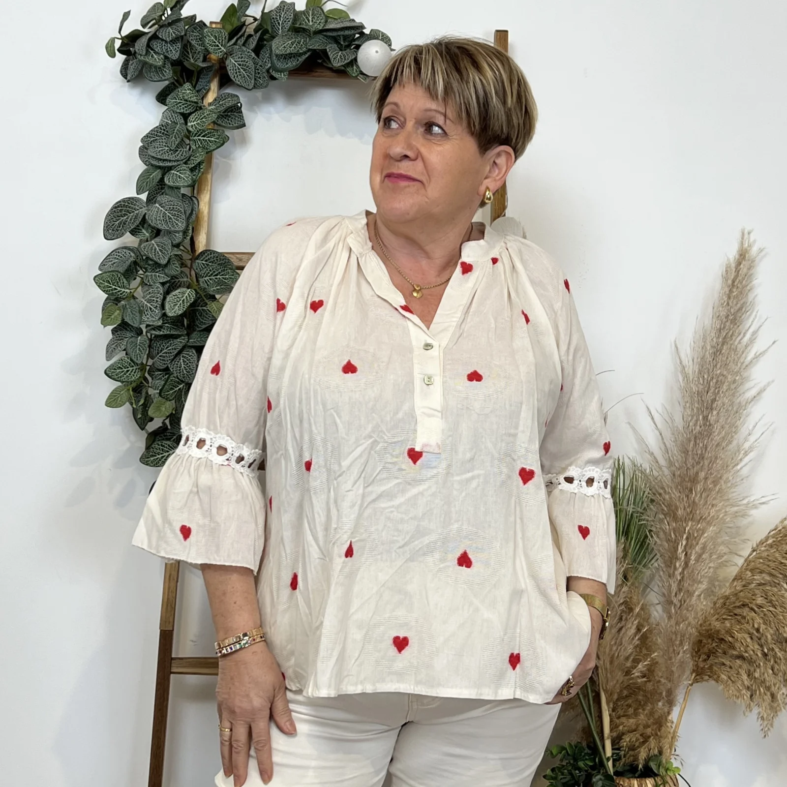 Z337- Blouse coton ❤️ (Gt) 🇮🇹