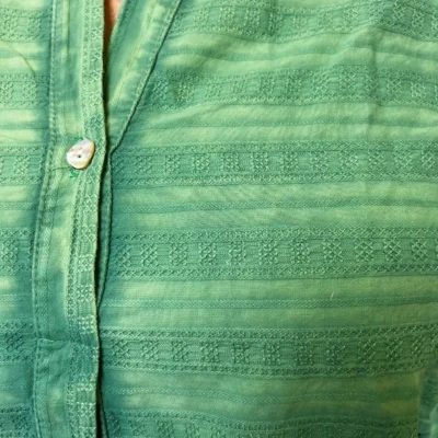 Z319- Robe coton délavé C'Mélodie - vert-bresil - taille-unique-grande-taille