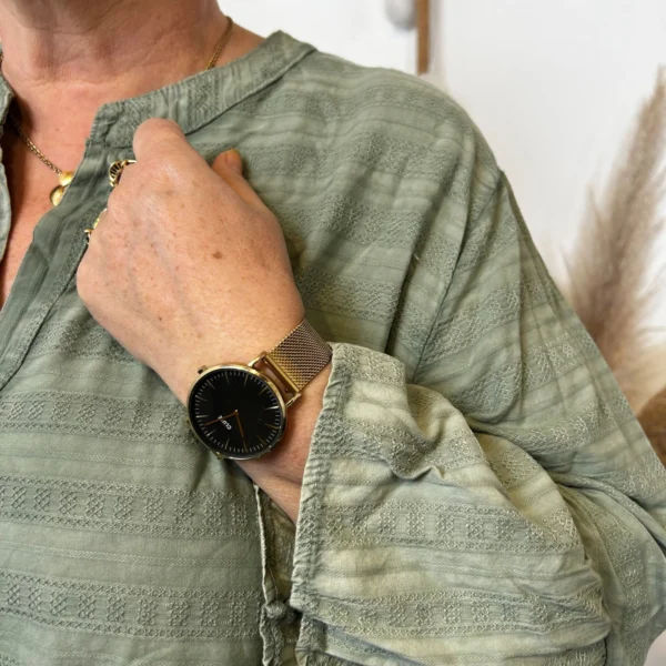 Z319- Robe coton délavé C'Mélodie - kaki - taille-unique-grande-taille