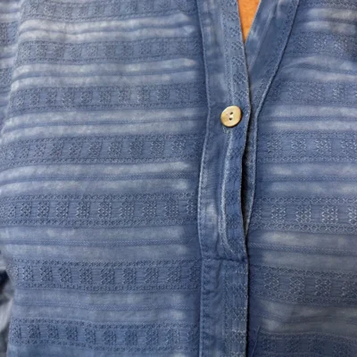 Z319- Robe coton délavé C'Mélodie - bleu-jeans - taille-unique-grande-taille