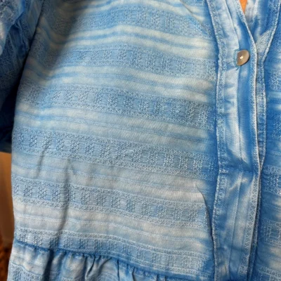 Z319- Robe coton délavé C'Mélodie - bleu-royal - taille-unique-grande-taille