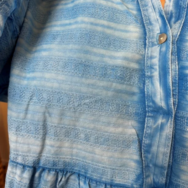 Z319- Robe coton délavé C'Mélodie - bleu-royal - taille-unique-grande-taille