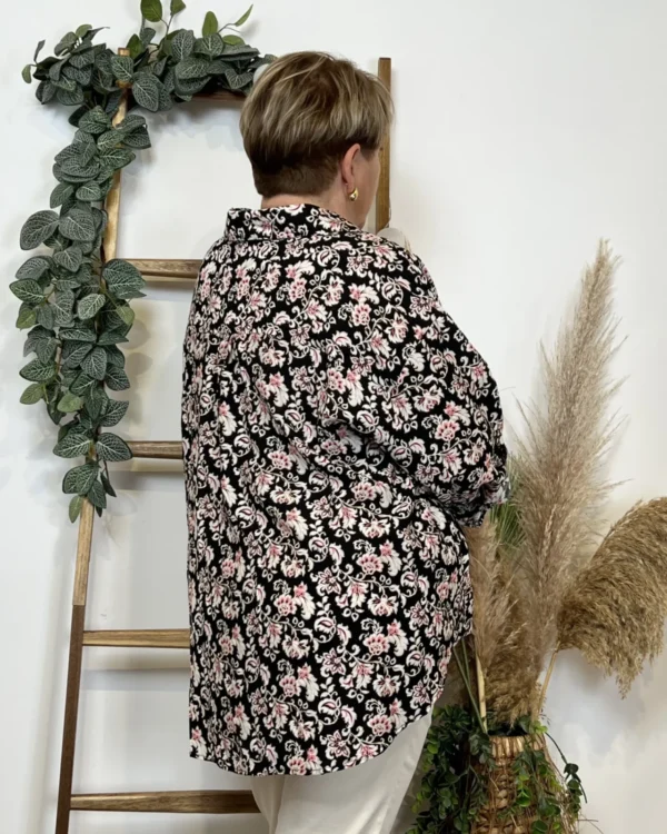 K597 - Chemise imprimée Akoz (T42-T46) - noir - 46