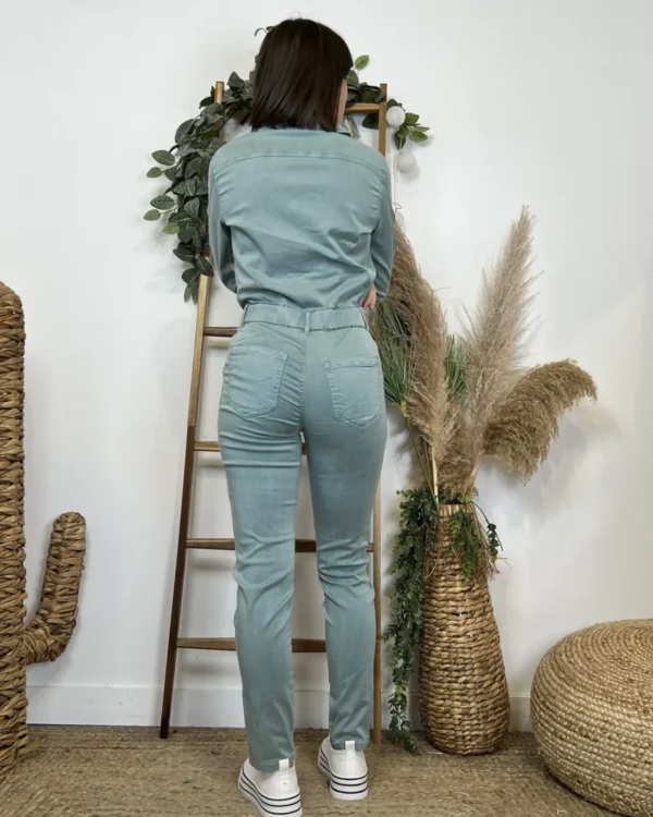 Z069- Salopette Melly&co (T34-T42) - vert-celadon - 42