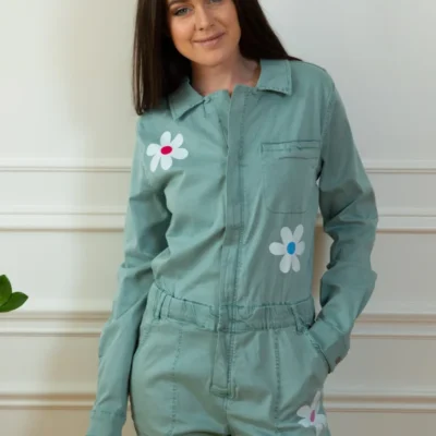 Z069- Salopette Melly&co (T34-T42) - vert-celadon - 42