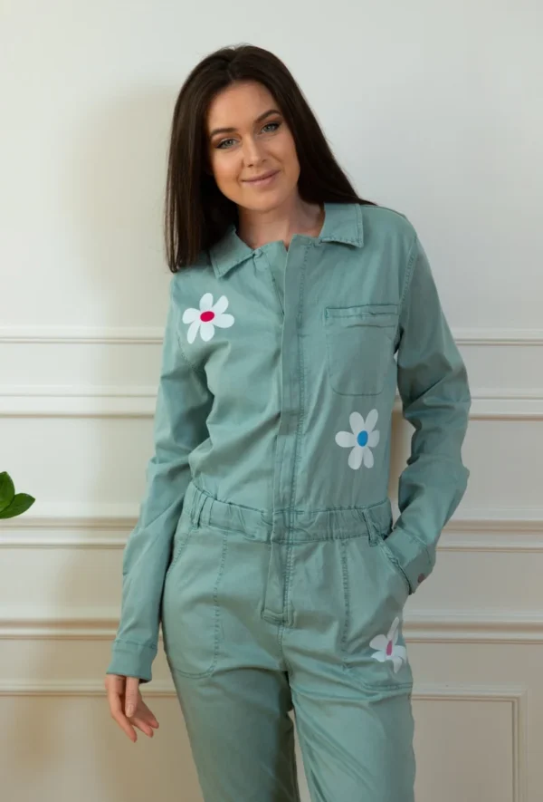 Z069- Salopette Melly&co (T34-T42) - vert-celadon - 42