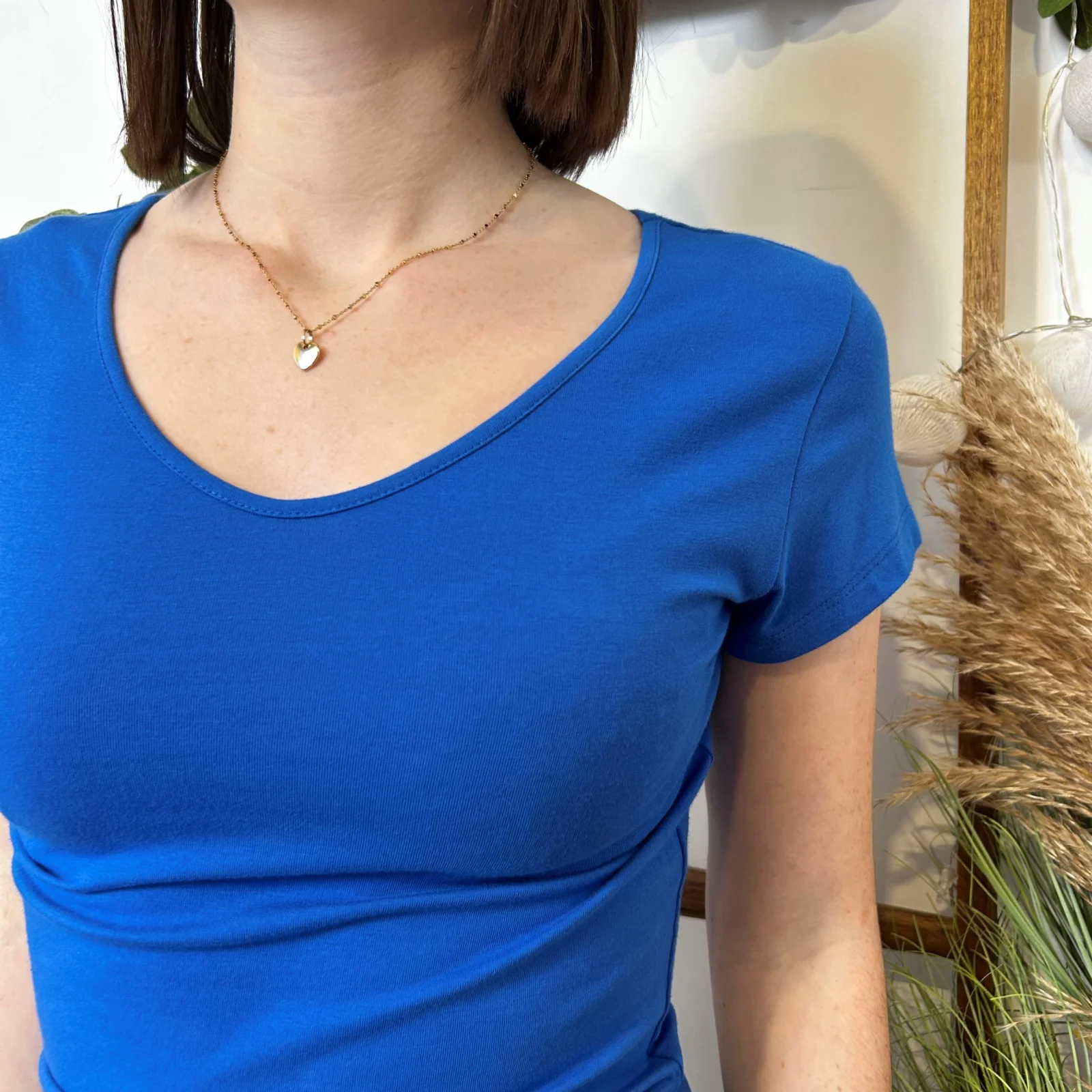 T-Shirt coton Coline (T36-T44) - bleu-royal - 44
