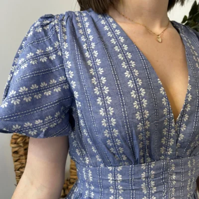 I931- Robe Maëlle (T36-T40) 🪷 - bleu-jeans - 38