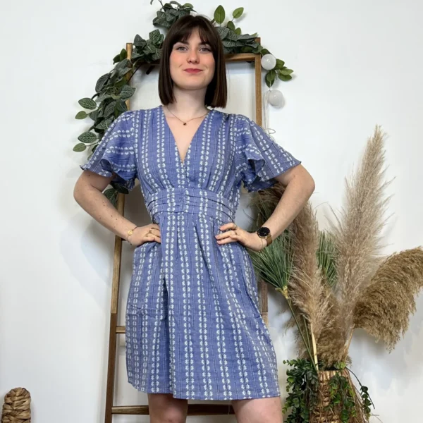 I931- Robe Maëlle (T36-T40) 🪷 - bleu-jeans - 38