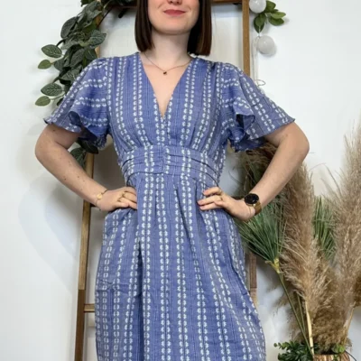 I931- Robe Maëlle (T36-T40) 🪷 - bleu-jeans - 38