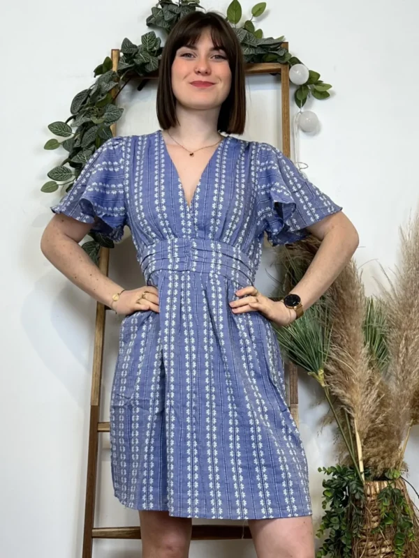 I931- Robe Maëlle (T36-T40) 🪷 - bleu-jeans - 38