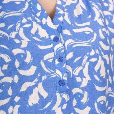 Z796- Blouse Curvy Manches 3/4 (T54-T58) - bleu-ciel - 58