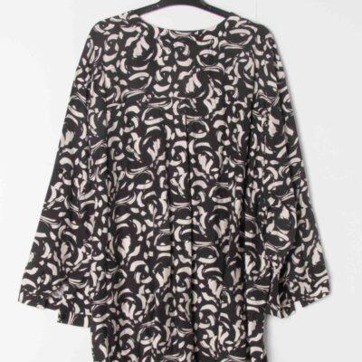 Z796- Blouse Curvy Manches 3/4 (T54-T58) - noir - 58