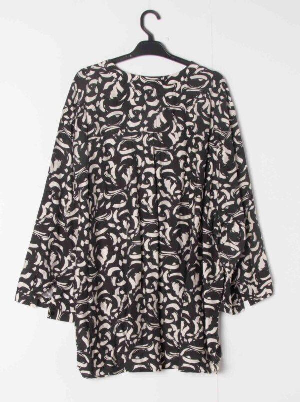 Z796- Blouse Curvy Manches 3/4 (T54-T58) - noir - 58