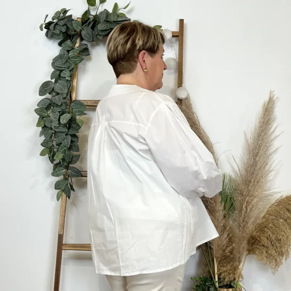 Z139- Blouse "C'Mélodie" (Gt) 🇮🇹 - blanc - taille-unique-grande-taille