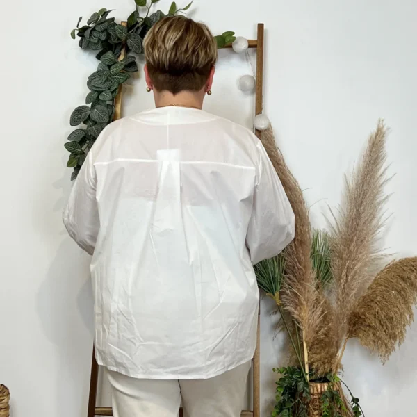 Z139- Blouse "C'Mélodie" (Gt) 🇮🇹 - blanc - taille-unique-grande-taille