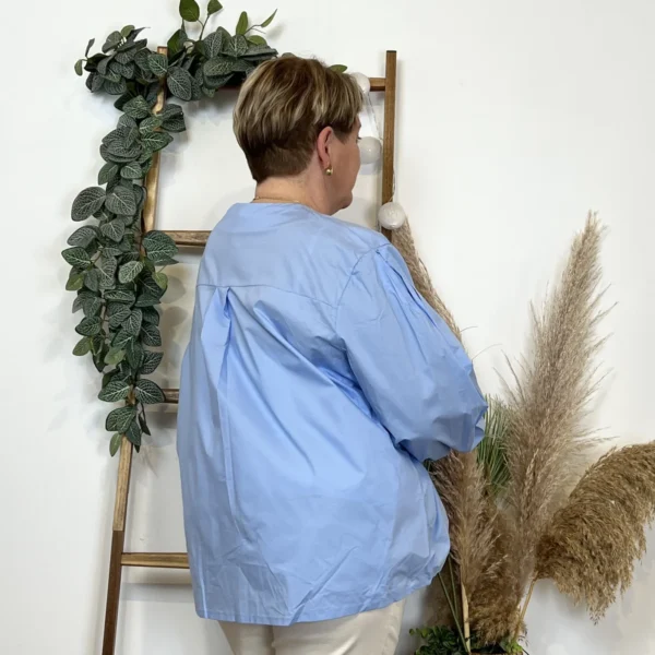 Z139- Blouse "C'Mélodie" (Gt) 🇮🇹 - bleu-ciel - taille-unique-grande-taille