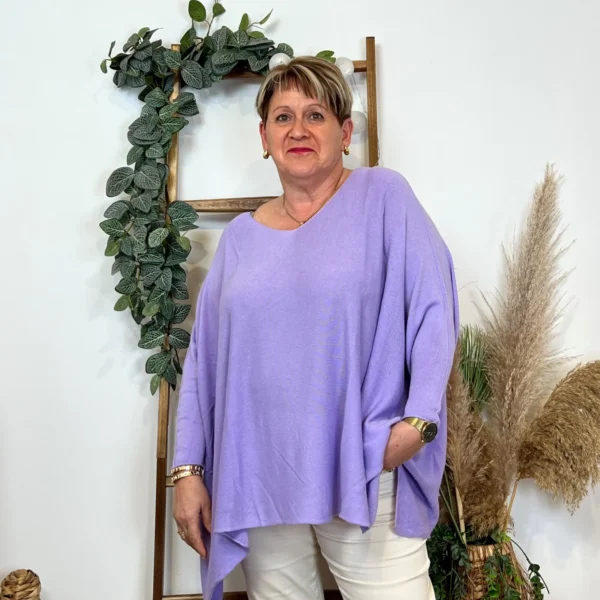 Y104- Pull Court rectangle (Gt) - violet - taille-unique-grande-taille