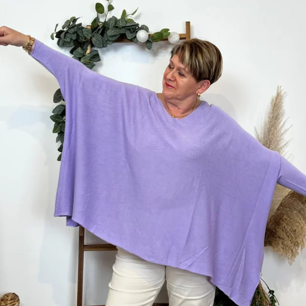 Y104- Pull Court rectangle (Gt) - violet - taille-unique-grande-taille