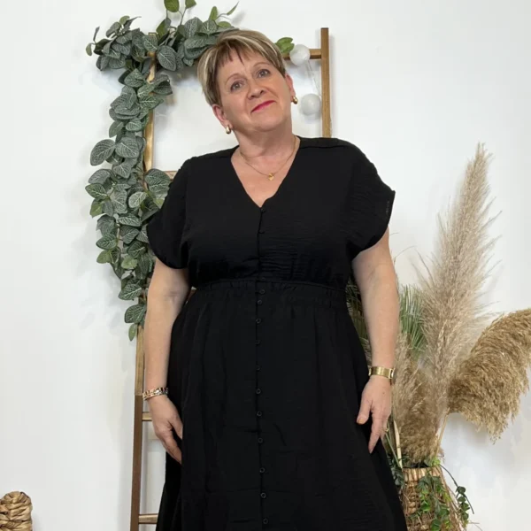 Z350- Robe Christy unie (T44-T52) - noir - 52