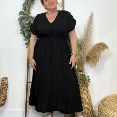 Z350- Robe Christy unie (T44-T52) - noir - 52