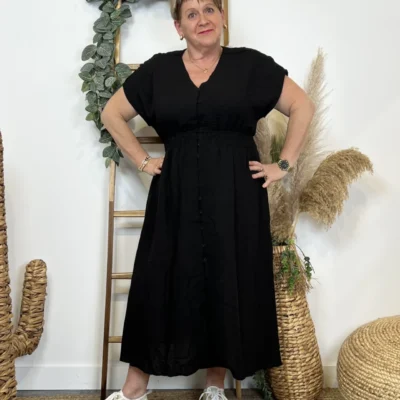 Z350- Robe Christy unie (T44-T52) - noir - 52