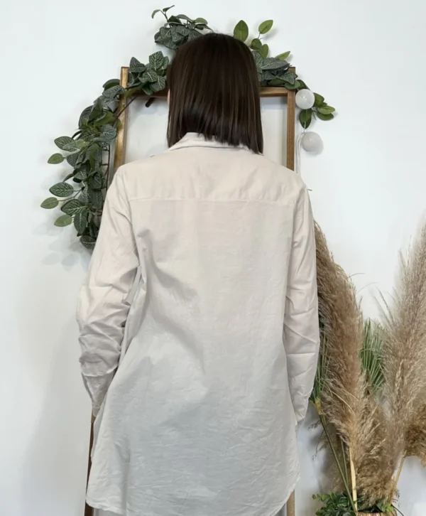 I926- Chemise fluide coton (Tu) 🇮🇹 - beige - taille-unique