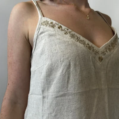 K465- Débardeur "Version Féminin" (T36-T40) - ecru - 40