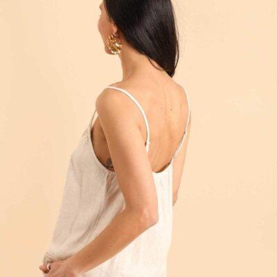 K465- Débardeur "Version Féminin" (T36-T40) - ecru - 40