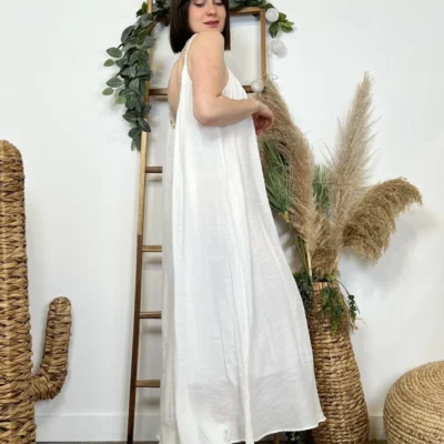 K469- Robe Bohême "Version Féminin " (T36-T40) - ecru - 40