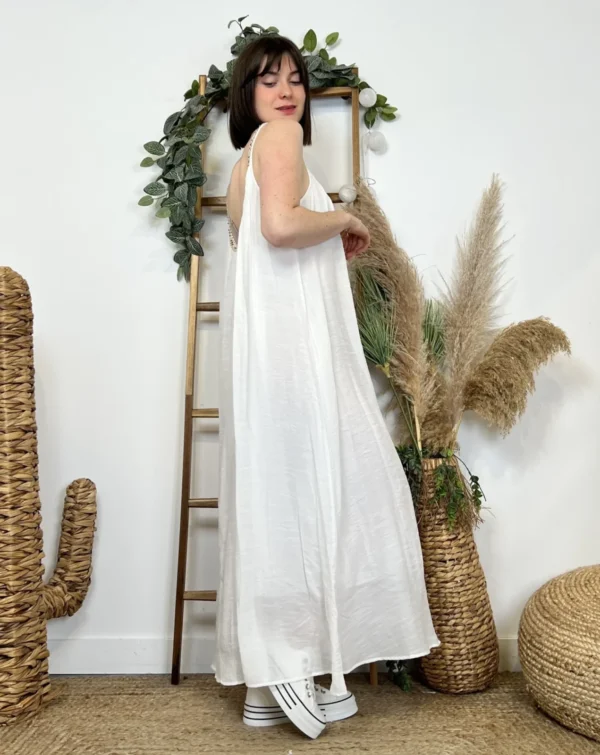 K469- Robe Bohême "Version Féminin " (T36-T40) - ecru - 40