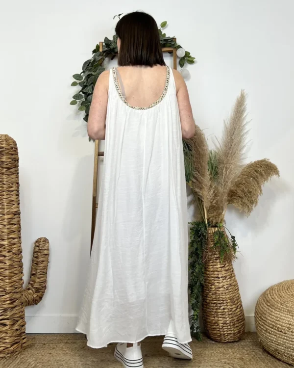 K469- Robe Bohême "Version Féminin " (T36-T40) - ecru - 40