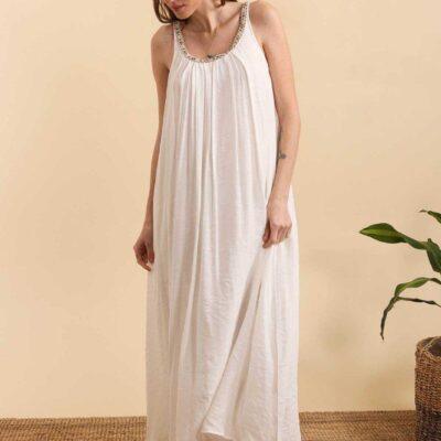 K469- Robe Bohême "Version Féminin " (T36-T40) - ecru - 40