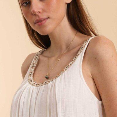 K469- Robe Bohême "Version Féminin " (T36-T40) - ecru - 40