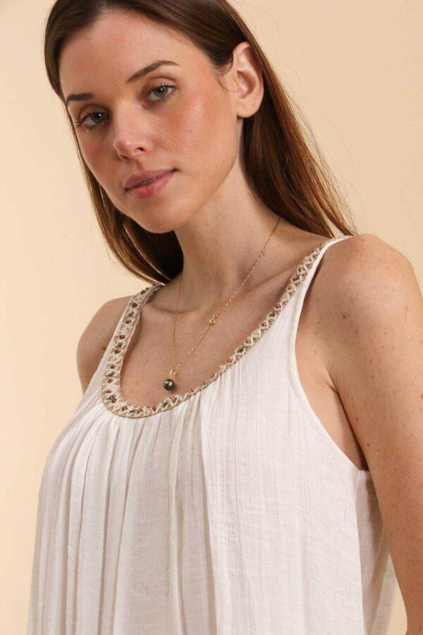 K469- Robe Bohême "Version Féminin " (T36-T40) - ecru - 40