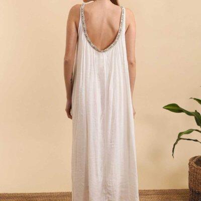 K469- Robe Bohême "Version Féminin " (T36-T40) - ecru - 40