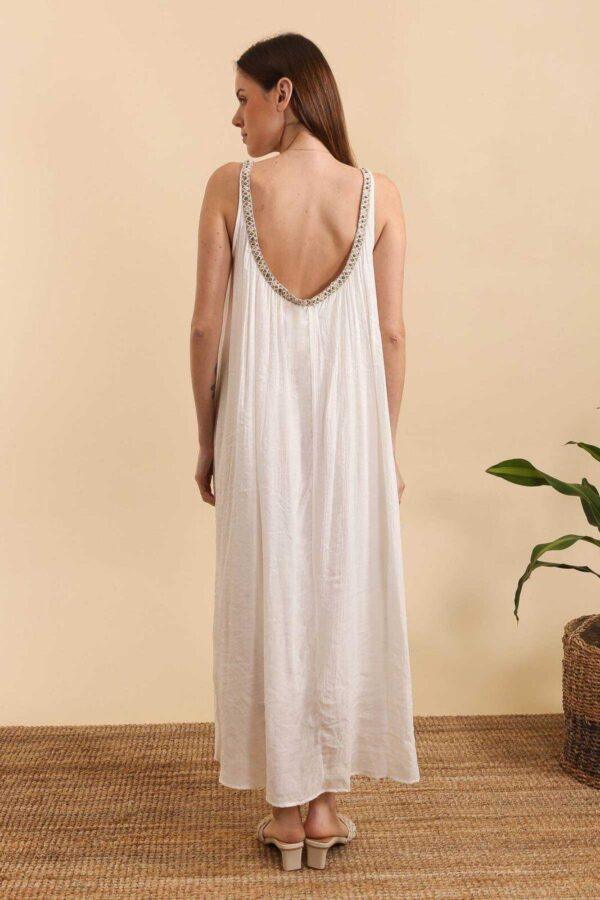 K469- Robe Bohême "Version Féminin " (T36-T40) - ecru - 40