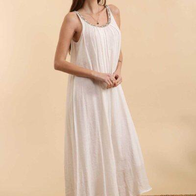 K469- Robe Bohême "Version Féminin " (T36-T40) - ecru - 40