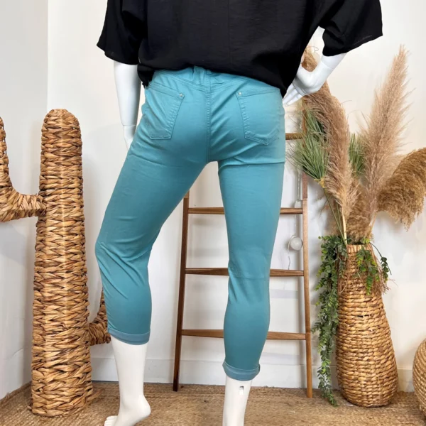 P096- Jean 7/8ème Voggo (T42-T50) - vert-celadon - 50