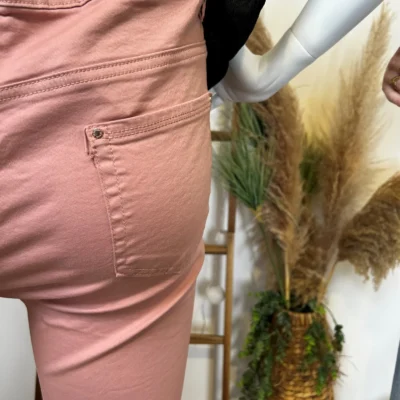 P090- Jean 7/8ème Voggo (T42-T50) - rose-poudre - 50