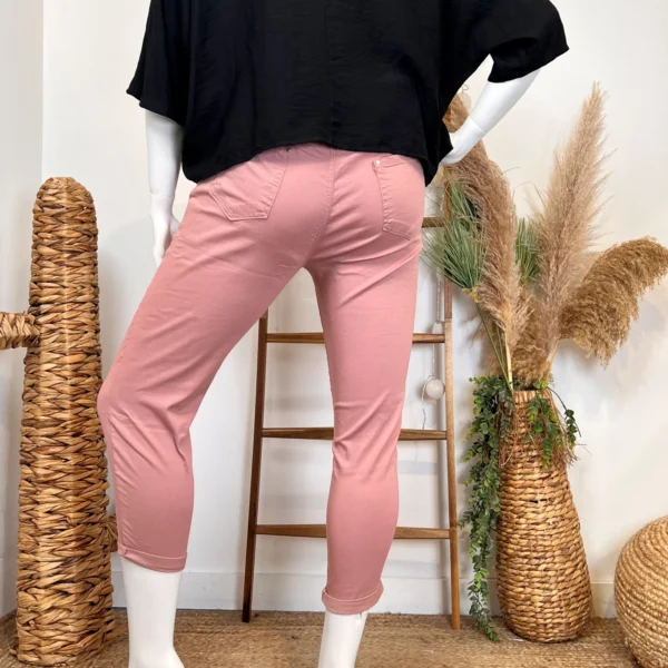 P090- Jean 7/8ème Voggo (T42-T50) - rose-poudre - 50