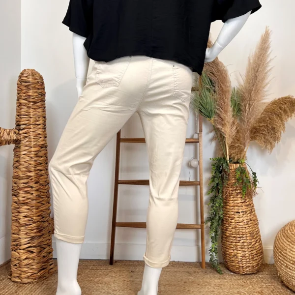 P103- Jean 7/8ème Voggo (T42-T50) - ecru - 50