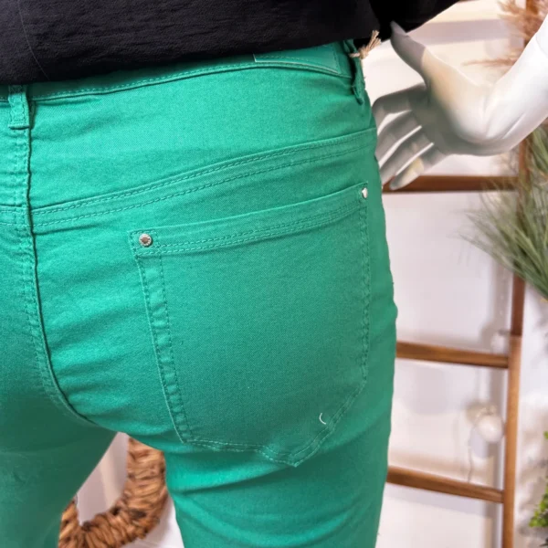 P104- Jean 7/8ème Voggo (T42-T50) - vert-emeraude - 50