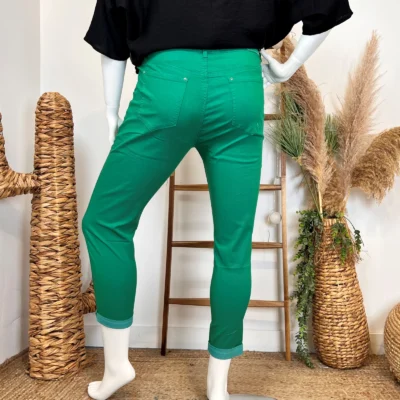 P104- Jean 7/8ème Voggo (T42-T50) - vert-emeraude - 50